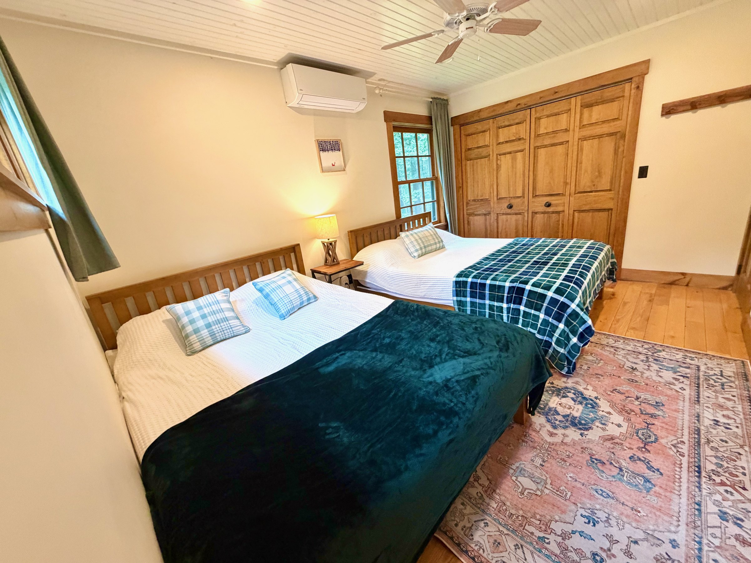 Snow Room bedroom at Wild Ausable Lodge