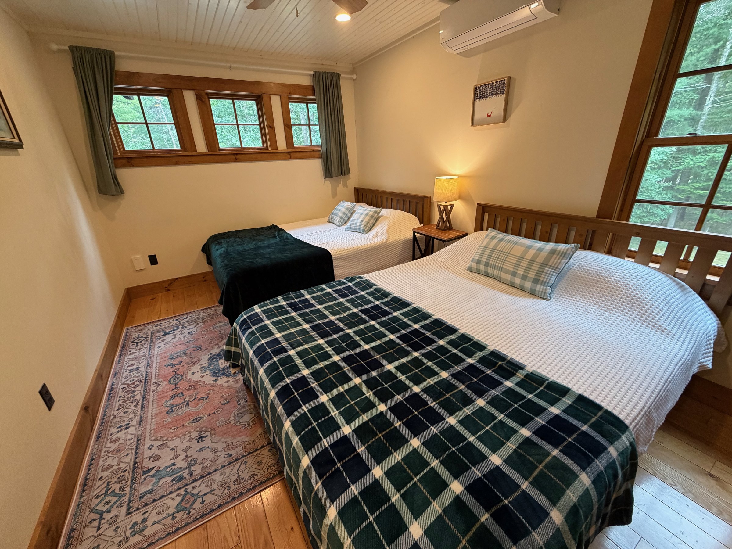 Snow Room with memory foam mattresses at Wild Ausable Lodge