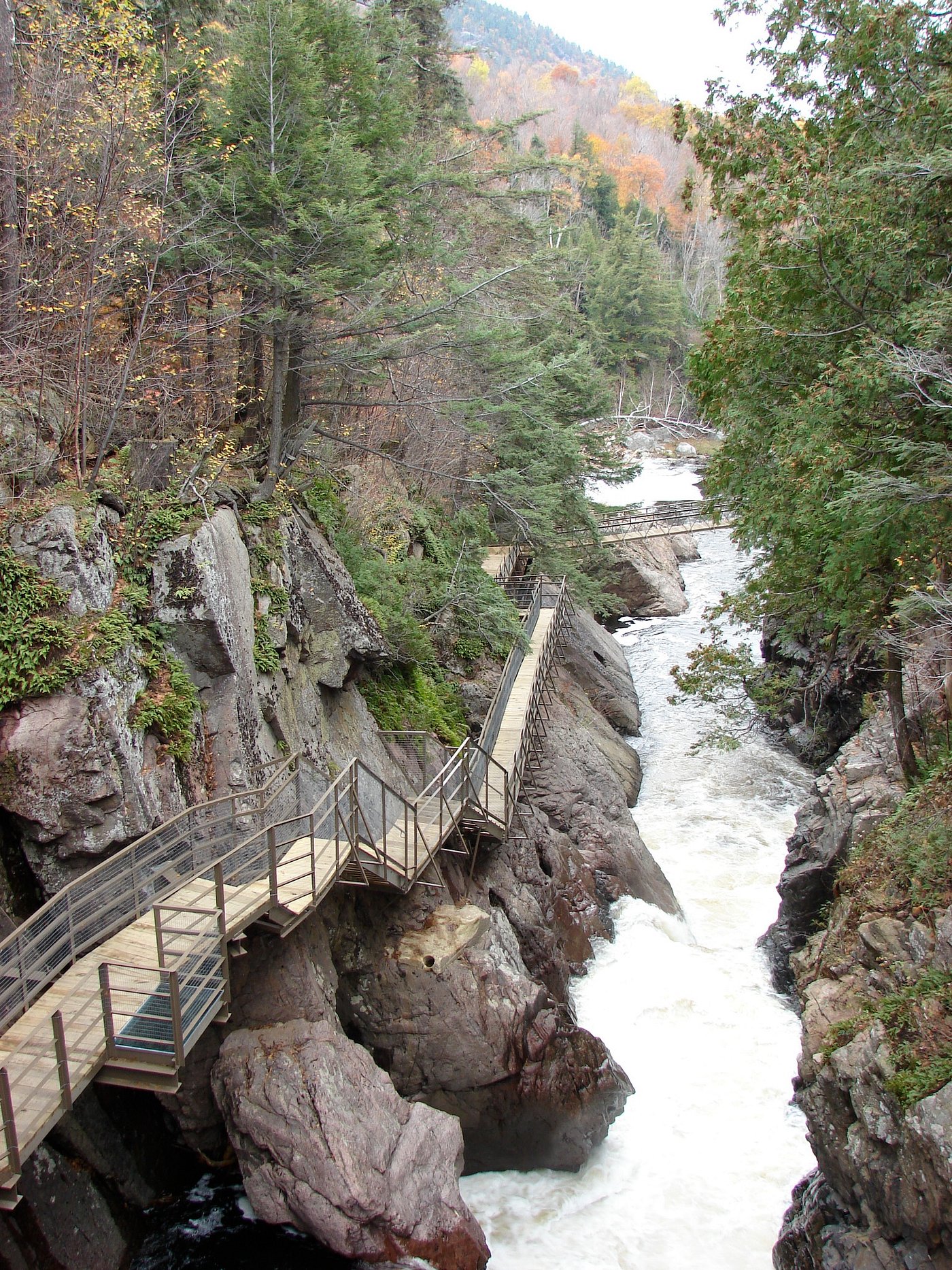 High Falls Gorge waterfall in Wilmington, NY
