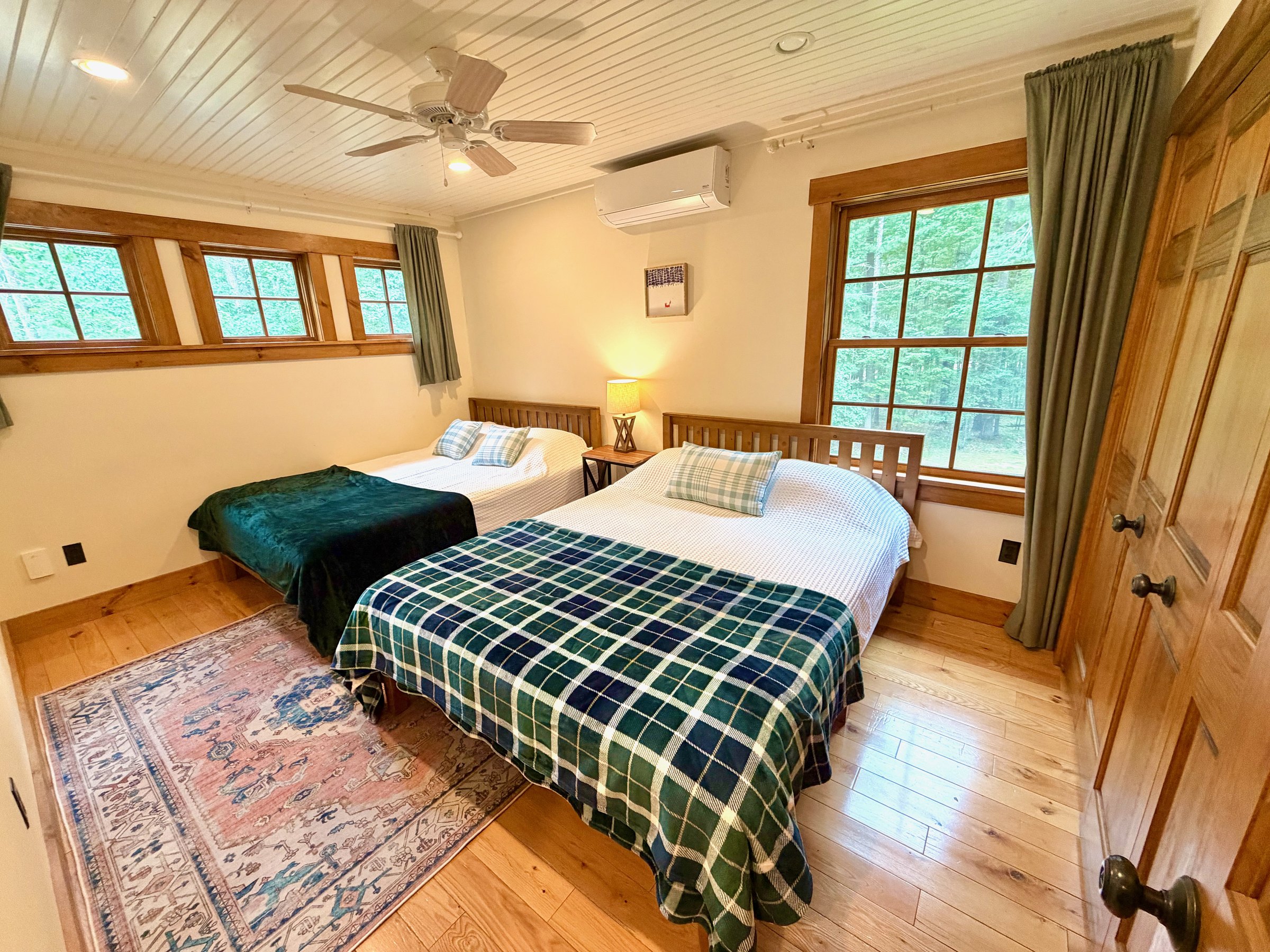 Snow Room with two queen beds at Wild Ausable Lodge