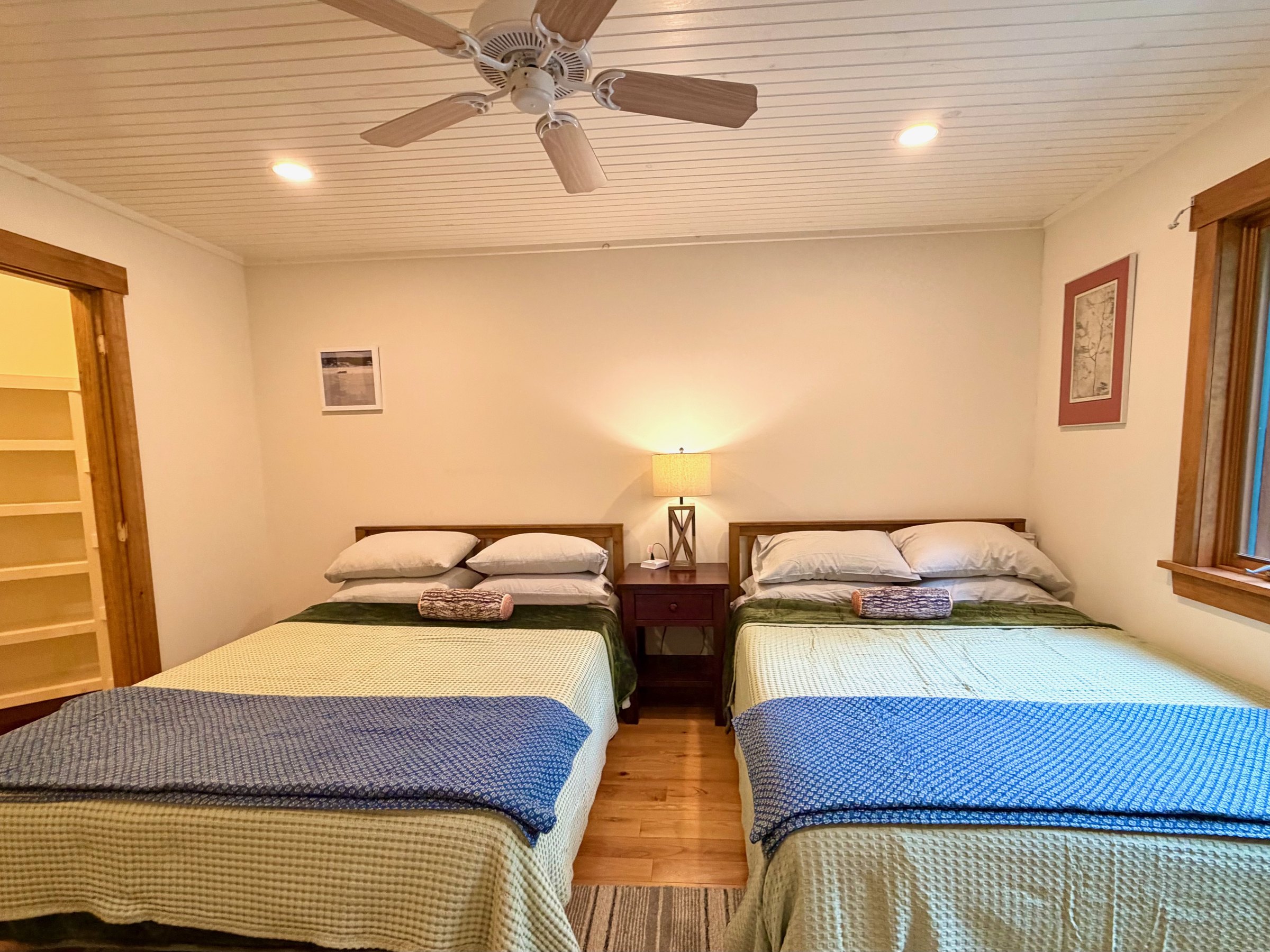Tree Room with two queen beds and treetop views at Wild Ausable Lodge