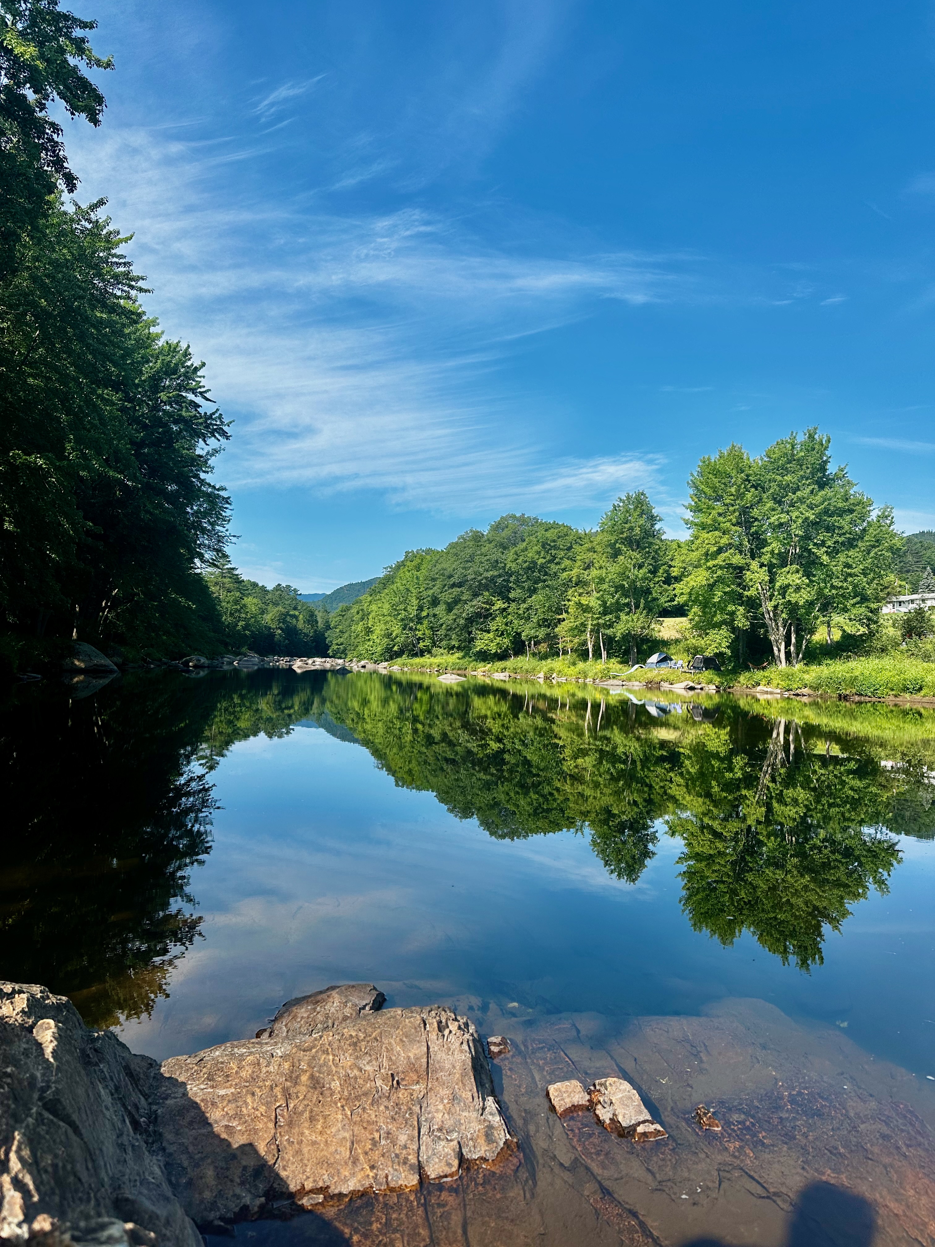 The Ausable River running through Jay, NY