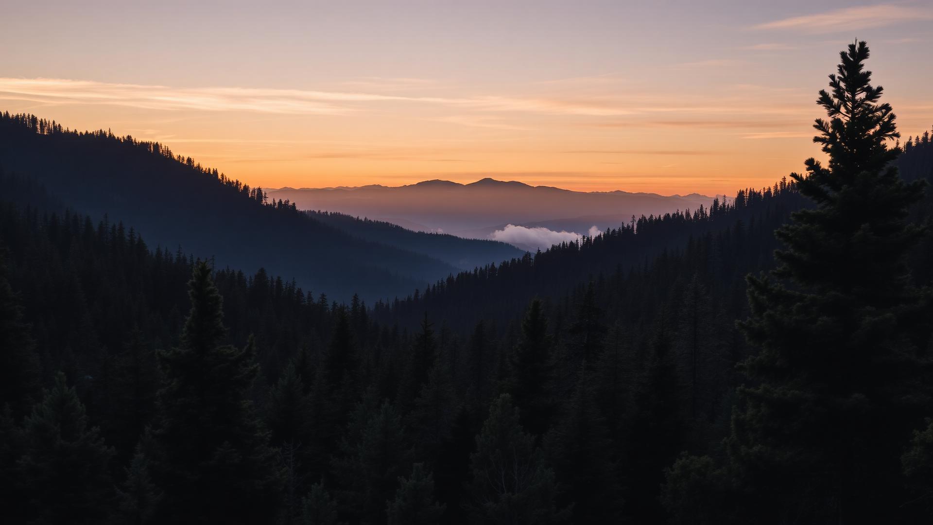 Adirondacks wilderness landscape at golden hour near Jay, New York